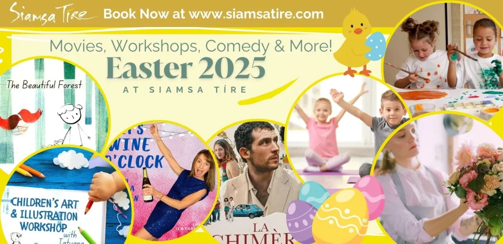 Easter 2025 at Arts Centre Tralee Kerry: kids’ events, comedy, books & decorated Easter eggs!.