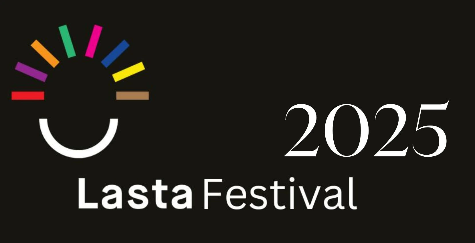 Lasta Festival 2025 logo featuring bold text, vibrant lines, and Siamsa Tíre traditional Irish arts.