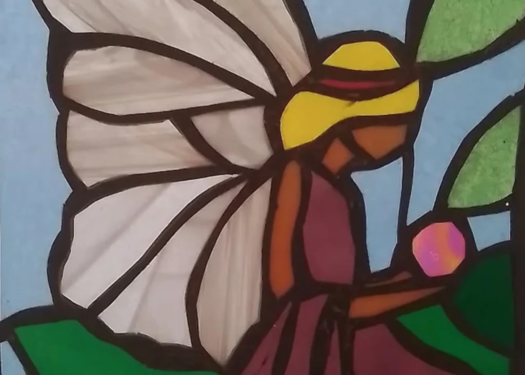 Image of stained glass fairy