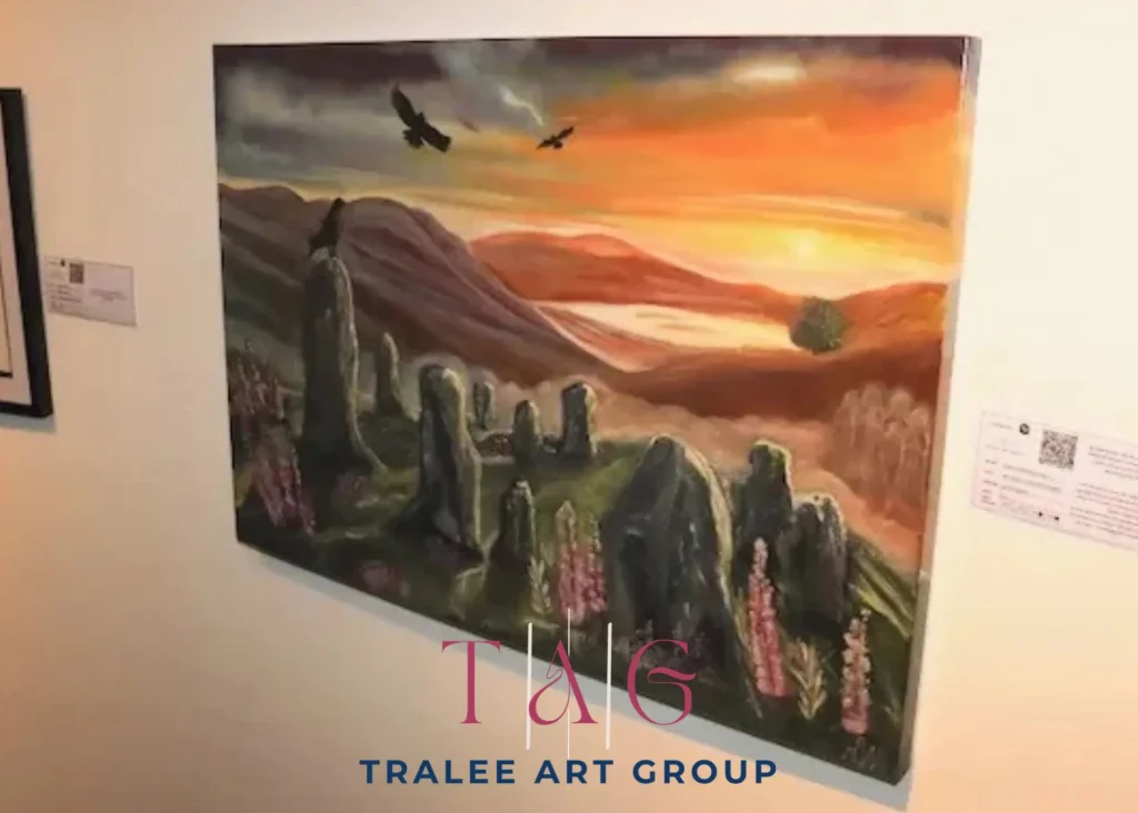 ***Photo of a painting on a wall. Logo "Tralee Art Group"